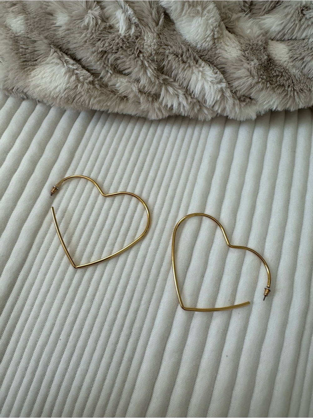 Kate Spade Gold Heart Hoop Earrings